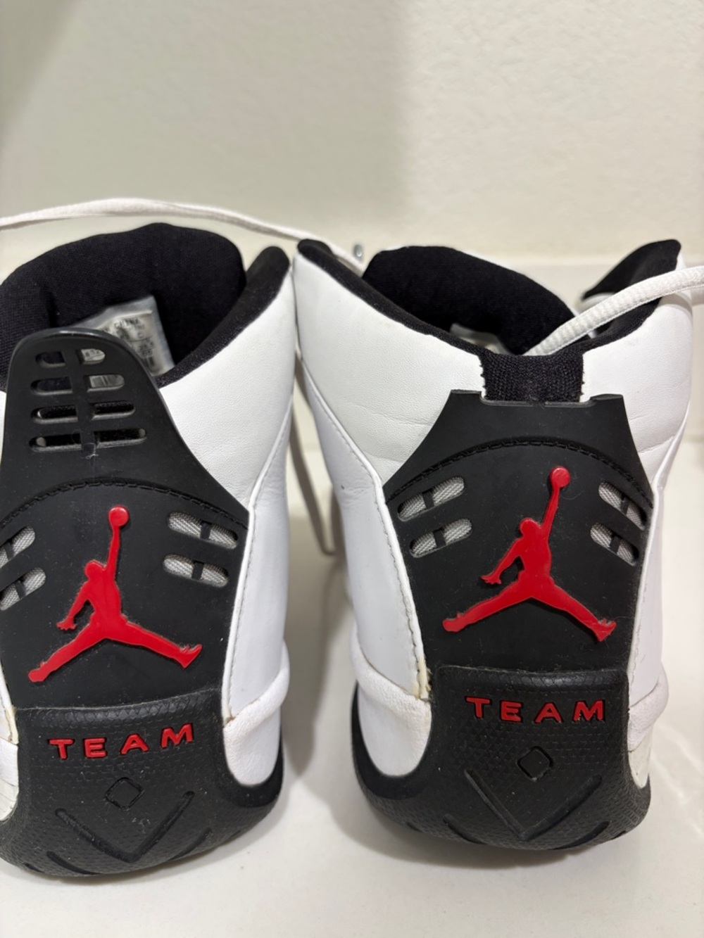 Jordan White and Black Basketball Sneakers - Picture 5 of 11